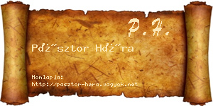 Pásztor Héra névjegykártya